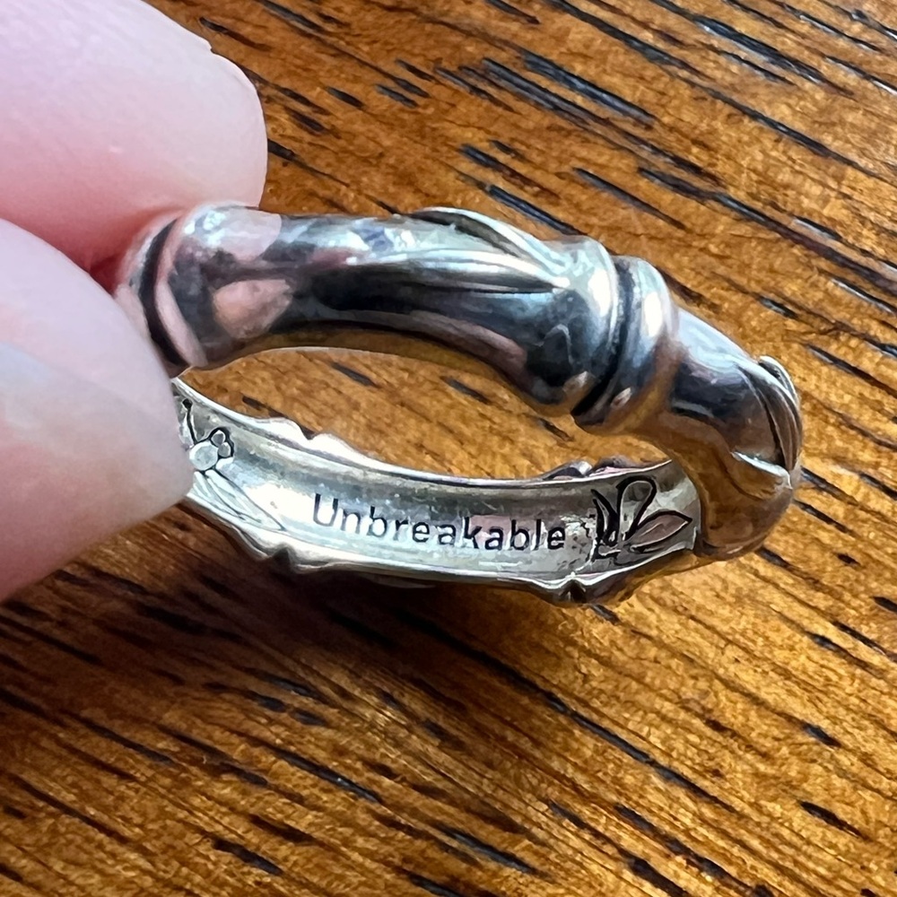 John Hardy Sterling Silver Sculpted Bamboo Leaf Ring - Picture 6 of 9
